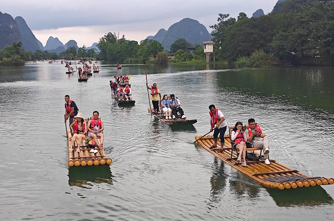 2-DAY Guilin Rice Terraces, Li River Cuise, YangShuo Leisure Tour - Day 2 morning: Yangdi pier, electric bamboo boat, and the Nine Horses Hill dock