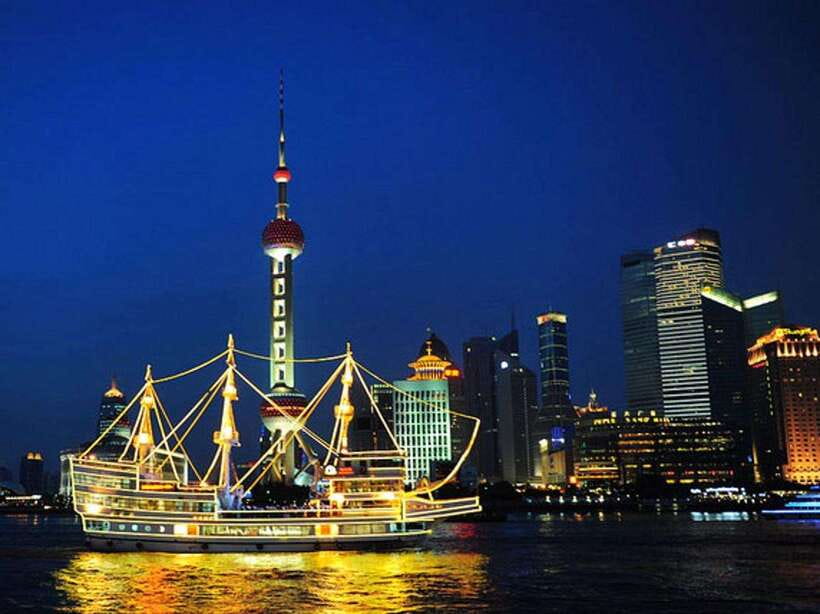 Amazing Shanghai Night Lights:River Cruise &Private Transfer - VIP Seating on the Huangpu: Your 50 Minutes of River Views