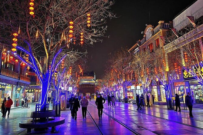 Beijing Private Night Walking Tour: Qianmen Street, Tian'ammen Square and Wangfujing Street - Stop 4: Wangfujing Street, neon energy and street snacks on your terms