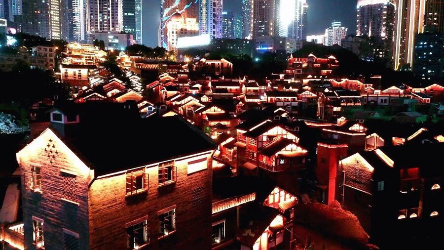 Chongqing: Illuminated Night Tour with Cruise or Hot Pot - Jiefangbei Pedestrian Street: Modern Chongqing With Snack-Ready Stops