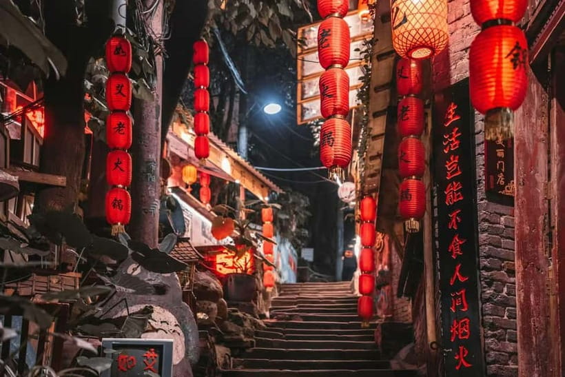 Chongqing: Surreal Urban, Ancient Town, and Secret Viewpoint - Ciqikou Ancient Town, port-town streets with real tastes