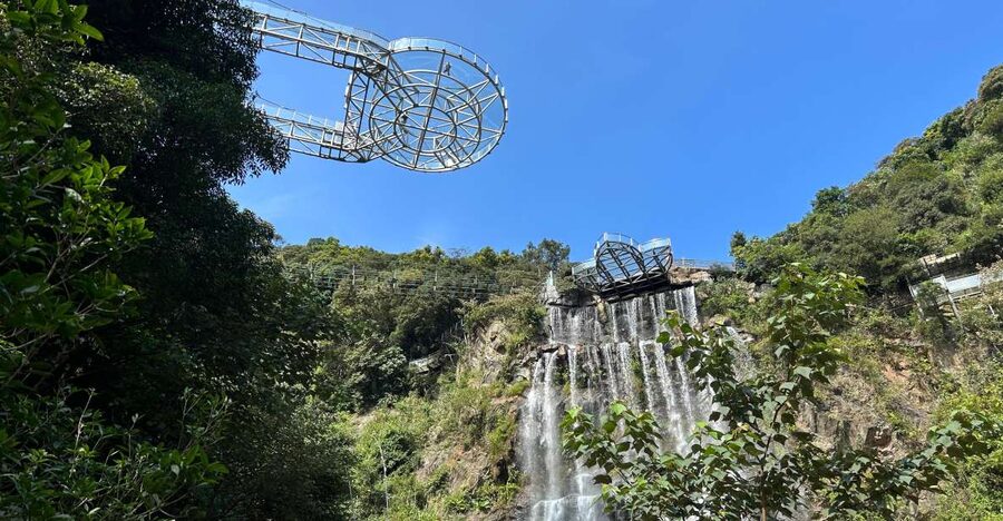 From Guangzhou: Gulong Canyon Private Day Tour - The 72-meter Glass UFO Platform: where the waterfall takes center stage