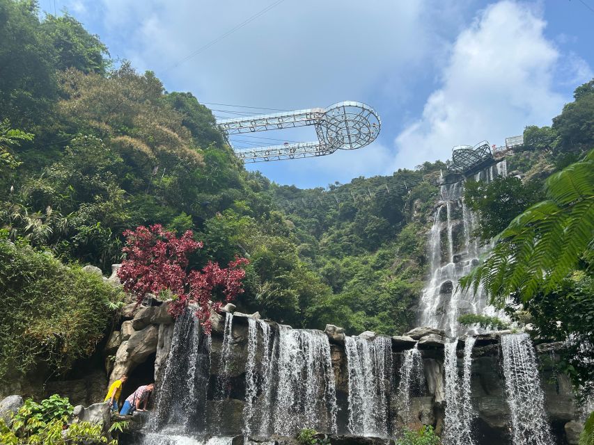 Guangzhou to Gulong Canyon and Cave Fairland PRI Day Tour - Gulong Canyon: Nine-waterfall path plus glass walkway and bridge
