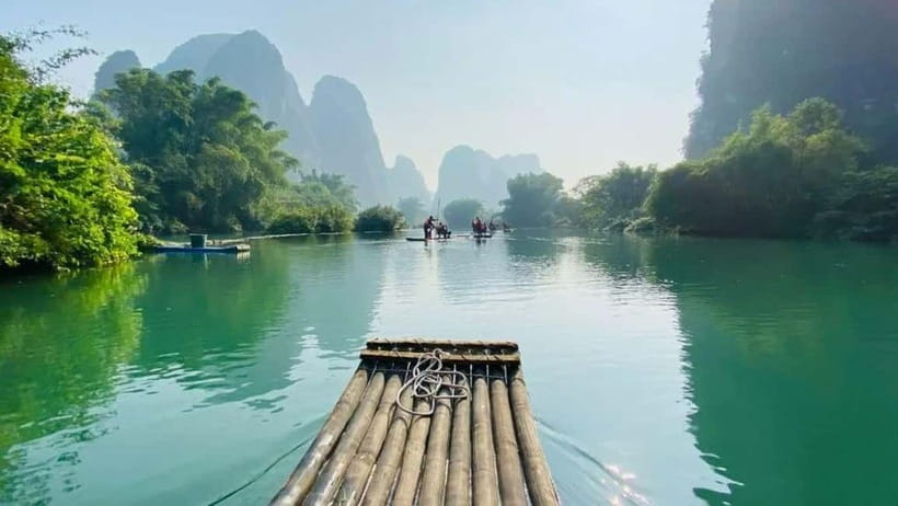 Guilin: 1-Day Cave, Xianggong Hill, Bamboo Boat & Show - Reed Flute Cave: rainbow-lit limestone that’s worth the walking