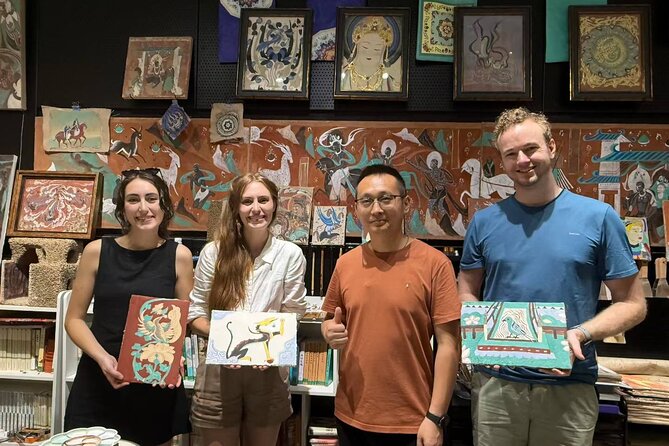 Hands On Chinese Cave Murals with Local Expert - What you actually do: tracing and painting step-by-step with traditional tools