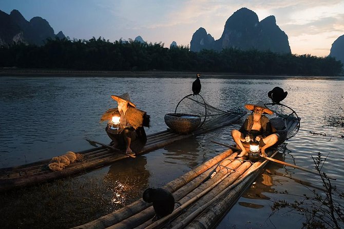 Li River Cruise with bamboo Rafting & Xianggong Hill Private Tour - From Guilin to Yangdi pier by air-conditioned car