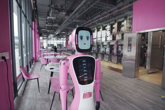 Private Guangzhou High-Tech Tour AI Robot Auto Drive Bus and More - Optional lunch: a robot-cooked hamburger