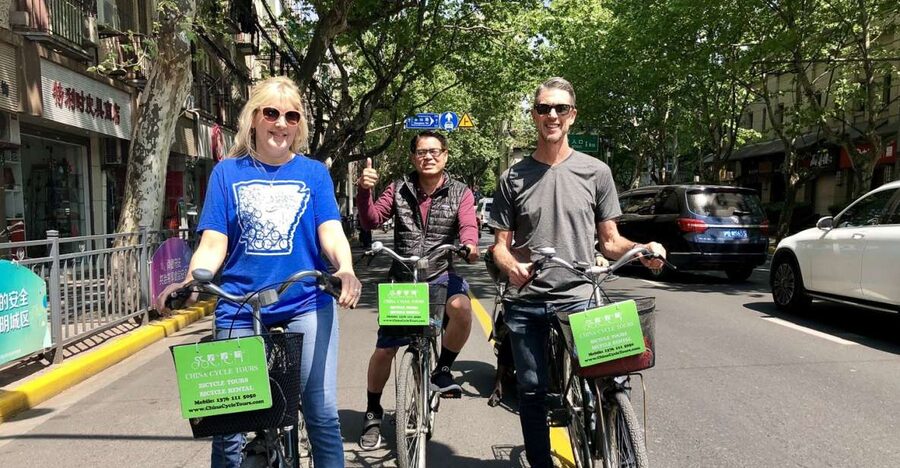 Shanghai: Half-Day Biking and Local Food Tour - Getting your bearings in the French Concession, on lanes and side streets