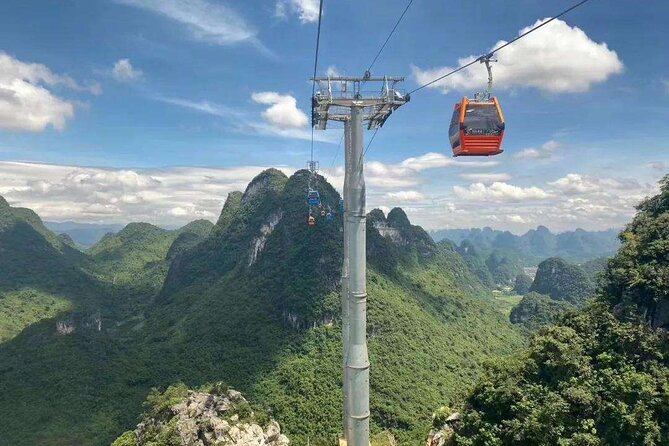 Yangshuo Ruyi peak & round way cable car ticket - What You See Along the Route: Glass, Bridges, and Cliffside Details